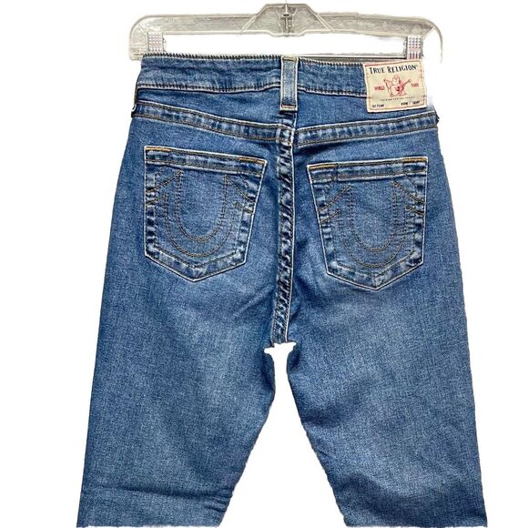 True Religion Jennie Curvy High Rise Skinny Women's Distressed Jeans Size 27 - Picture 9 of 9